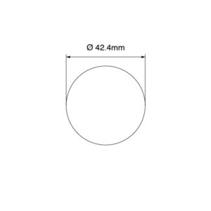 Technical Drawing for Stainless Steel Slotted Handrail End Cap