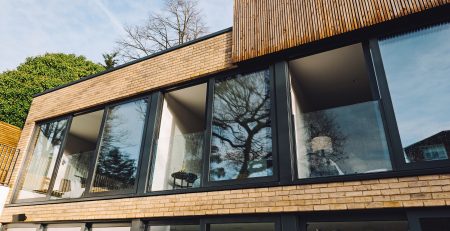 Frameless Easy Glass View Juliet Balcony on Modern Home