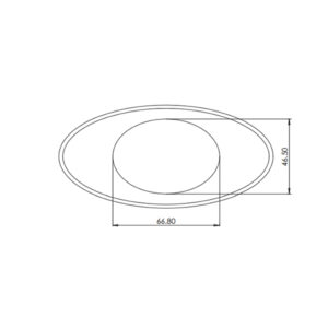 Model 2007 Rounded Base Fix Spigot Base Plate Cover Technical Drawing