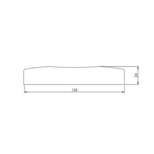 Model 2007 Rounded Base Fix Spigot Base Plate Cover Technical Drawing