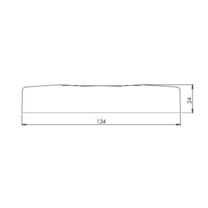 Model 2008 Rounded Base Fix Spigot Base Plate Cover Technical Drawing