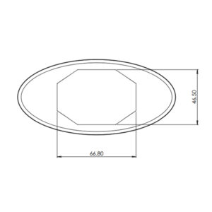 Model 2008 Rounded Base Fix Spigot Base Plate Cover Technical Drawing