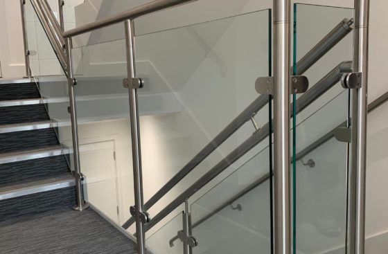 Post & Rail Balustrade System on Apartment Block Staircase
