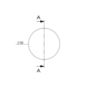 Technical Drawing for Round Glass Stiffener
