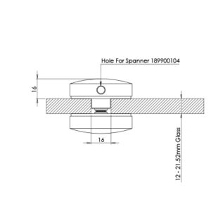 Technical Drawing for Round Glass Stiffener