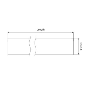 Technical Spec for Stainless Steel Slotted Handrail, Ø 42.4mm Diameter