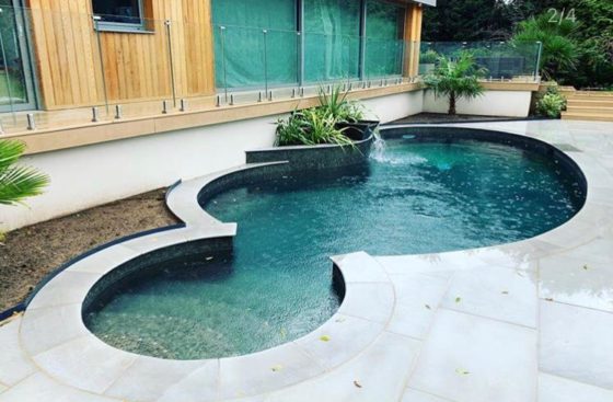 Frameless Spigot System on Modern House Decking