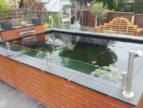 Bespoke Stainless Steel and Glass Pond Jump Guard