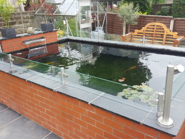 Bespoke Stainless Steel and Glass Pond Jump Guard