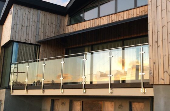 Mirror Polished Fascia Fixed Post & Rail Balustrade System