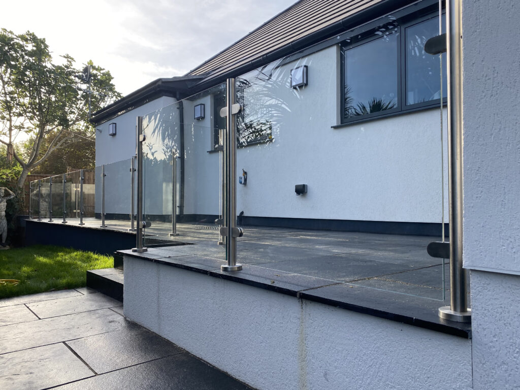 Stainless Steel Ultimate Balustrade System on a Patio