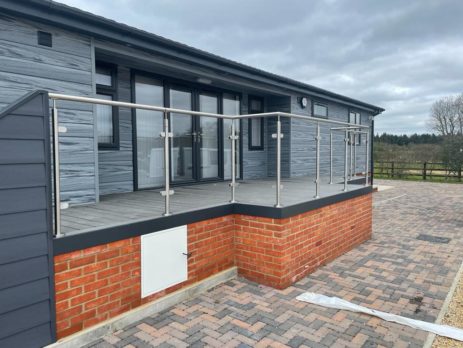 After Install post and rail balustrade